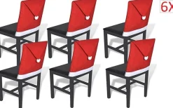 Merkloos Kerstkussens>Kerst Stoelhoezen - Kerst Stoelversiering - Kerstversiering - Kerstdecoratie Voor Binnen - Set Van 6 Stuks