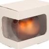 Bellatio Decorations Kerstbal Verpakken 2X Doosjes Met Venster 12 X 9 X 10 Cm - Speciale/Luxe Kerstballen Verpakkingen/Opbergdoosjes Fashion
