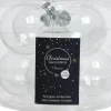 Decoris Kerstboomversieringen>Kerstballen - 8 Stuks - Transparant - Glas - 7 Cm