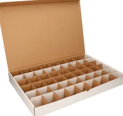 Bellatio Decorations Kerstballen Opbergbox - 3 Stuks Vakjesdozen Voor 54 Kerstballen Van 6 Cm Flash Sale