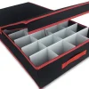 Happy Shopper Kerstballen Opbergbox - Kerstballenbox - Kerst Opbergen - Kerstversiering - Opbergdoos Met Vakjes - 64 Ballen - Zwart/Rood - Kerstcadeau Online