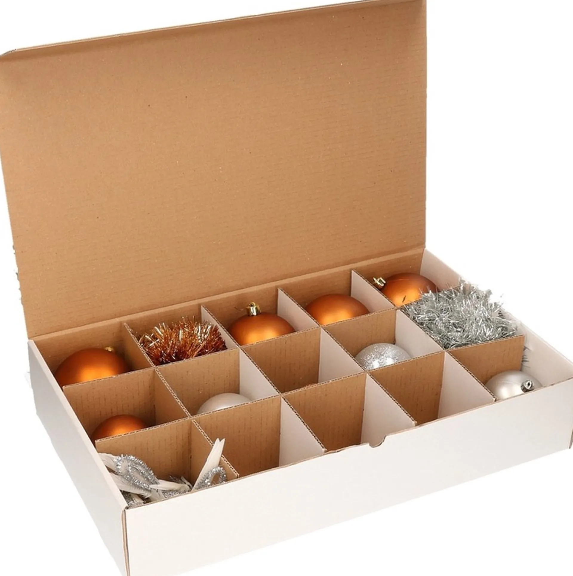 Bellatio Decorations Kerstballen Opbergbox - 5X Vakjesdoos Voor 15 Kerstballen Van 10 Cm Online