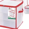 Merkloos Kerstballen Opruimen/Opbergen Opbergboxen 31 X 31 X 31 Cm - Kerstversiering Opbergdozen Voor 27 Kerstballen Store