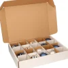 Bellatio Decorations Kerstballen Opruimen/Opbergen - 1X Opberg Box / Vakjesdoos/ Opbergbox Karton Voor 20 Kerstballen Van 8 Cm Clearance
