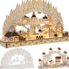 Monzana Kerstboog Sneeuwvlokken Led – Batterij – Warm Wit Online