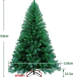 Alizendeh Kerstboom 210 Cm - 750 Flexibel Te Vormen Takken - Zeer Dicht Takkenstelsel - Eenvoudige Opbouw Zonder Gereedschap - Onderhoudsvriendelijk En Herbruikbaar - Kunstkerstboom Net Echt - Volle Kerstboom- Groen Store