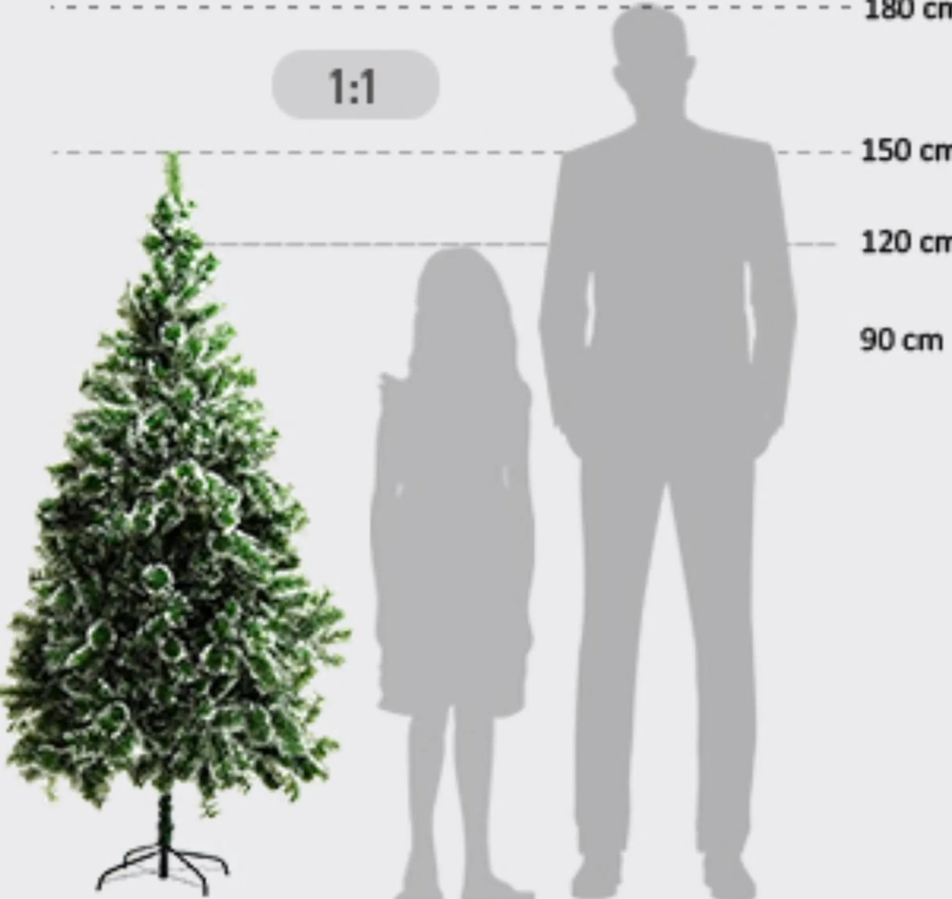 ChristmasGoodz Kerstboom - Kunstkerstboom - Kunstkerstboom 150 Cm - Met Sneeuw - H 150 X B 75 Cm Cheap