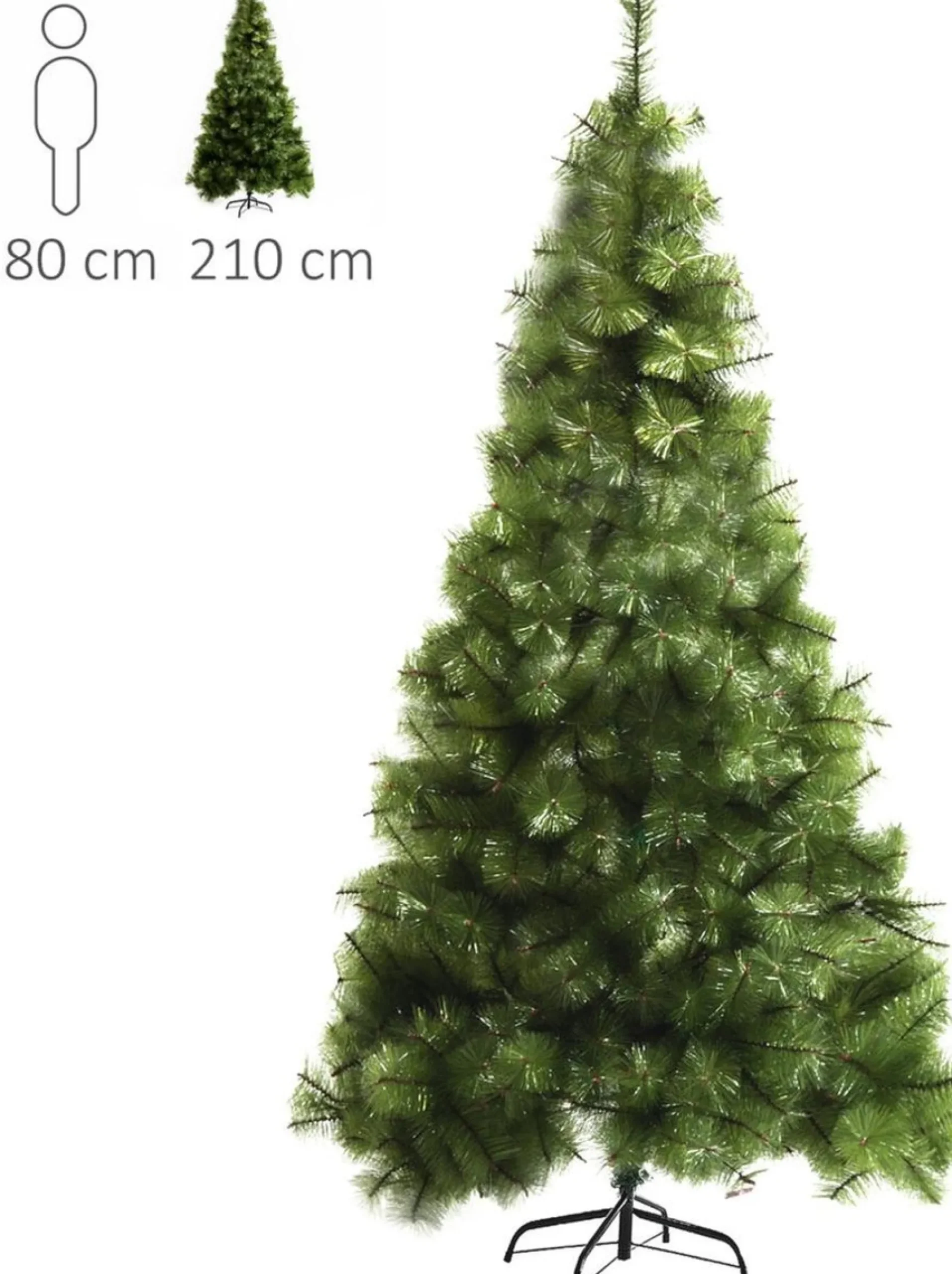 ChristmasGoodz Kerstboom - Kunstkerstboom - Kunstkerstboom 210 Cm - H 210 X B 90 Cm New