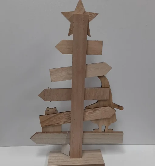 Fame musthaves Kerstboom Hout We Wish You A Merry Christmas 47Cm Hoog Discount