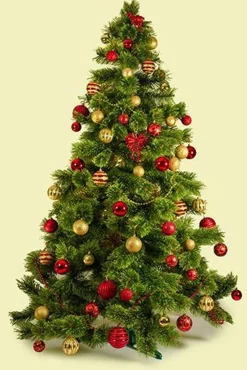 SCHUTTINGPOSTER Kerstboom Op Doek Met Rode Ballen - 70X105 Cm - Voor Buiten - Tuindoek - Pvc - Kerst Decoratie - Kerst Poster - Kerstboom Poster - Kerstversiering Best Sale