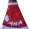 Merkloos Kerstboomkleed Rood Met Hertjes, Kerstboomrok Deluxe Rood Met Rendieren 120Cm Omtrek Kerstboom Kleed New