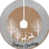 Selwo Kerstboomrok, 75 Cm Boomrok Met Hert En Zilveren Glitter En Vrolijke Kerstboommat Voor Kerstfeesten En Kerstversieringen Outlet