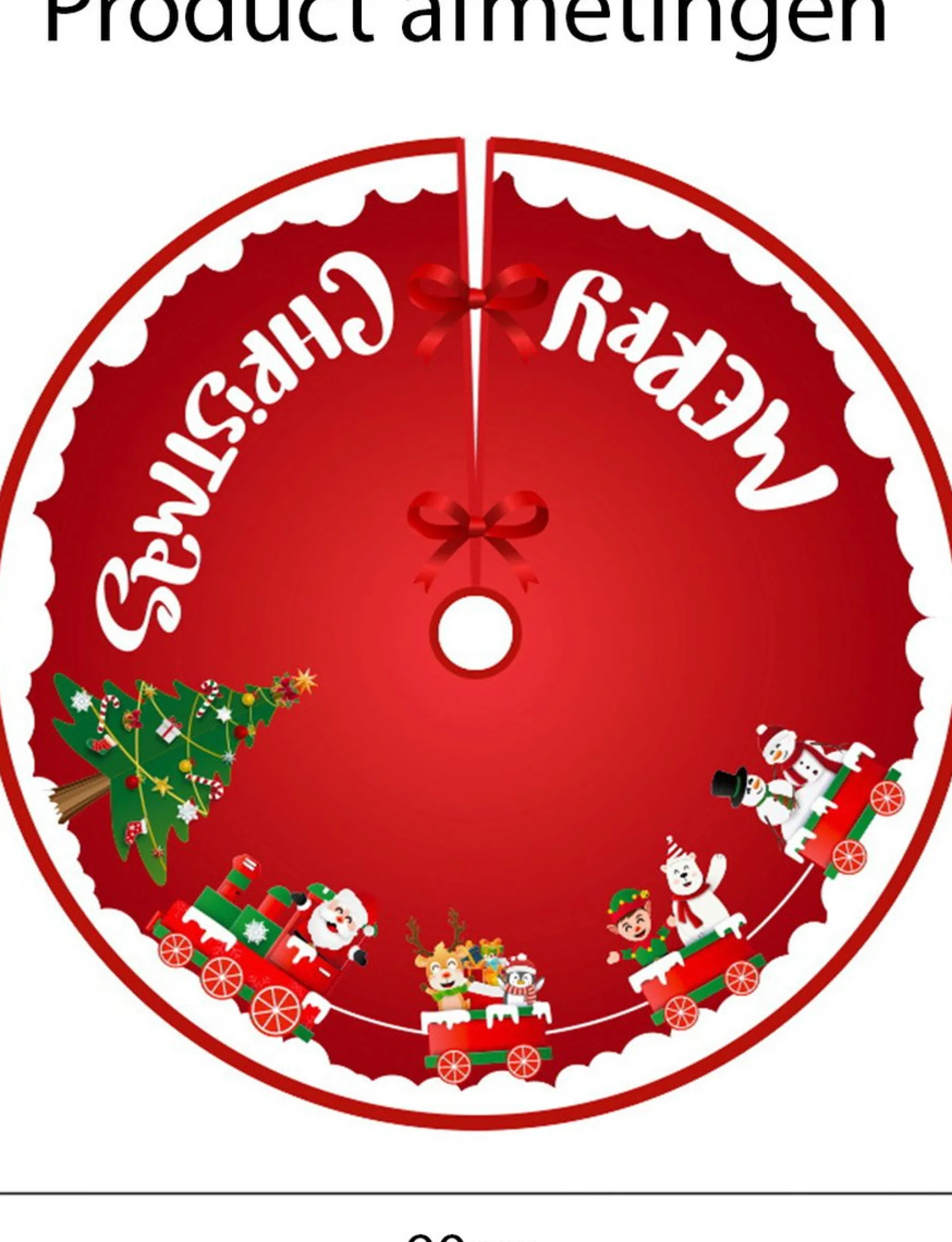 BTH Kerstboomrok Kerstkleed Kerstboomkleed Kerstversiering Kerstdecoratie Kleed Kerst Decoratie Merry Christmas Rood - 90Cm Rood, Merry Christmas Best Sale