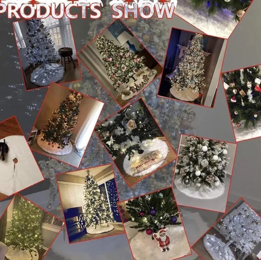 Merkloos Kerstboomrok Wit Pluche, 122 Cm - Boom Rok Voor Kerstmis - Decoraties - Kerstboomkleed Om Kerstboomstandaard Af Te Dekken. Kerst Outlet