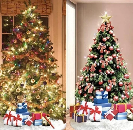 Merkloos Kerstboomrok Wit Pluche, 122 Cm - Boom Rok Voor Kerstmis - Decoraties - Kerstboomkleed Om Kerstboomstandaard Af Te Dekken. Kerst Outlet