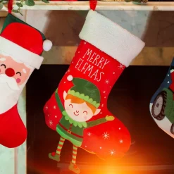 Sass u0026 Belle Kerstsokken>Kerstelf Christmas Stocking Van Sass & Belle - Decoratie Kerstsok Met Kerst Elf Met Bungelende Beentjes