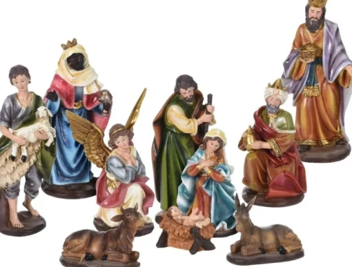 Nampook Kerststallen>Kerstgroep - Kerstbeeldjes Voor Kerststal - Set Van 10 Stuks - 8 Tot 20 Cm
