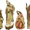 Decoris Kerststallen>Kerstgroep Poly H30 Cm Ntrl/Goud 7St