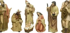 Decoris Kerststallen>Kerstgroep Poly H30 Cm Ntrl/Goud 7St