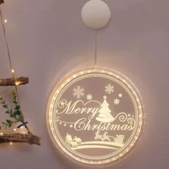 PomBoo Kersthanger>Kersthanger - 3D Kersthanger - Kersthanger Met Led Verlichting - Merry Christmas - Op Batterij