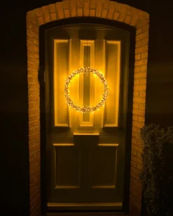 Generic Kerstkrans - 300 Led - O39 Cm - Warmwit - M - Kersthanger - Lichtkrans - Kerstdecoratie - Kerstversiering - Kerst Flash Sale