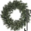 Merkloos Kerstkransen>Kerstkrans 60 Cm - Groen - Met Zwarte Hanger/Ophanghaak - Kerstversiering