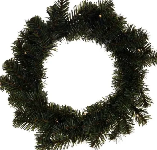 Merkloos Kerstkransen>Kerstkrans - Diameter 35Cm - Met Ledverlichting - Timerfunctie