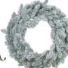 Merkloos Kerstkransen>Kerstkrans - Met Sneeuw - 46 Cm- Kunststof - Incl. Deurhanger