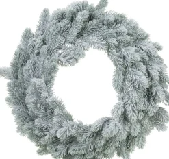 Merkloos Kerstkransen>Kerstkrans - Met Sneeuw - 36 Cm- Kunststof - Incl. Deurhanger
