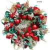 VentilatorBest Kerstkransen>Kerstkrans 45Cm - Rode Kerstballen Met Rood En Groenlint - Kerstdecoratie - Kerstmis - Kunststof