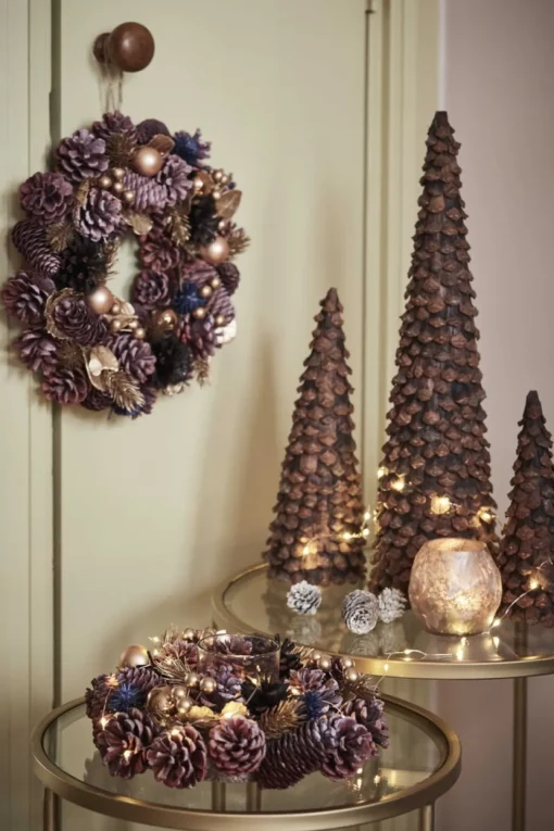 Naturn Christmas Kerstkransen>Kerstkrans Landelijk - Gouden Bessen | O 30 Cm | Krans Landelijk Rond | Kerstdecoratie Deurkrans | Krans Voor De Kerst | Kerstversiering Kransen | Goud