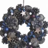 Naturn Christmas Kerstkransen>Kerstkrans Landelijk | O 30 Cm | Krans Landelijk Rond | Kerstdecoratie Deurkrans | Krans Voor De Kerst | Kerstversiering Kransen | Blauw