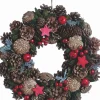 Naturn Christmas Kerstkransen>Kerstkrans Landelijk Van | O 35 Cm | Kerstkransen Landelijk Rond | Kerstversiering Decoratie Binnen | Kerstdecoratie Deurkrans | Krans Voor De Kerst | Kerstversiering Kransen | Rood
