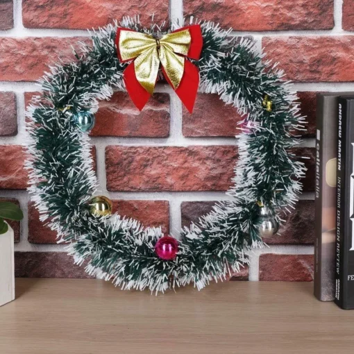 * Kerstkransen>Kerstkrans Led, Goud, 32 Cm, Kerstversiering, Deurkrans, Kerstdecoratie