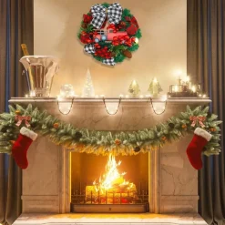 Selwo Kerstkransen></noscript>Kerstkrans Met Dennenappels, 28 Cm, Kerstkrans, Creatieve Kerstkrans, Kerstdecoratie Voor Deur, Huisdeur, Open Haard, Mu