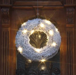Zonder merk Kerstkransen></noscript>Kerstkrans Met Led Verlichting Rond 30Cm
