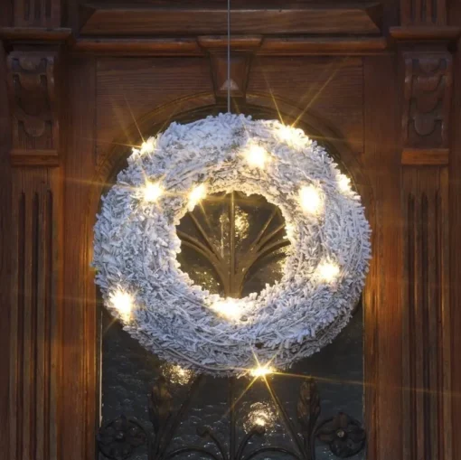 Zonder merk Kerstkransen>Kerstkrans Met Led Verlichting Rond 30Cm