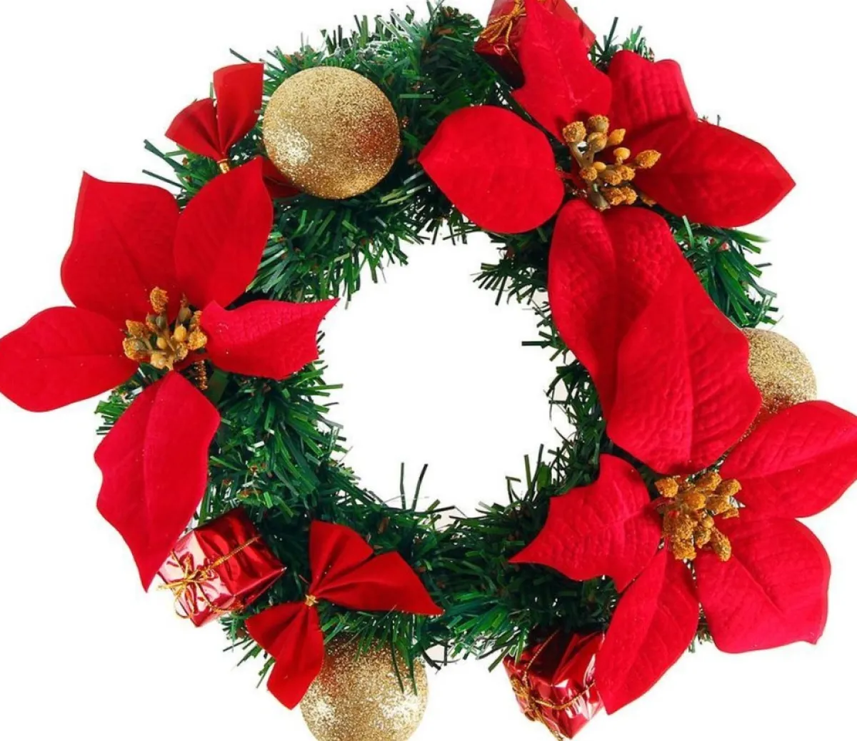 * Kerstkransen>Kerstkrans O22 - Bloem - Rood