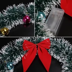 * Kerstkransen></noscript>Kerstkrans O32 Met Led Verlichting, Rood Kleurige Strik
