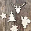 Merkloos Kerstkransen>Kerstkrans Versiering / Figuren / Ster / Kerstman / Klok / Eland