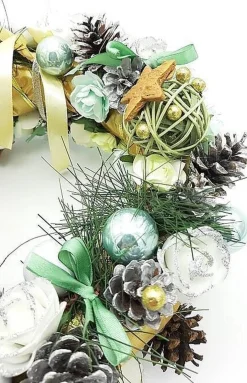 Merkloos Kerstkransen></noscript>Kerstkrans-Kerstversiering-30X30Cm-Kerst Decoratie-Cadeau Kerst-Woondecoratie