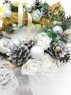 Merkloos Kerstkransen></noscript>Kerstkrans-Kerstversiering-30X30Cm-Kerst Decoratie-Cadeau Kerst-Woondecoratie
