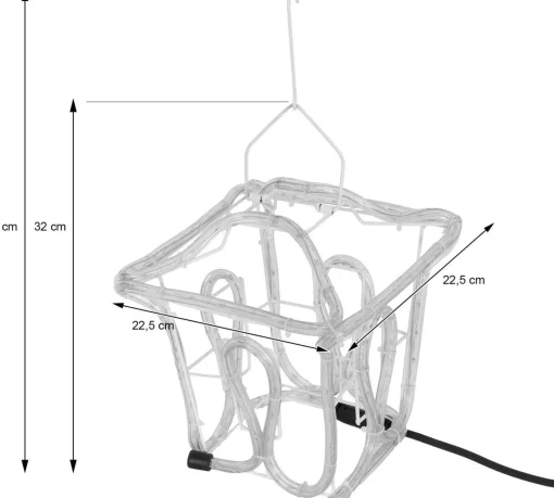 ecd-Germany Kerstlantaarn - Slangverlichting - 25Cm Hoog Store