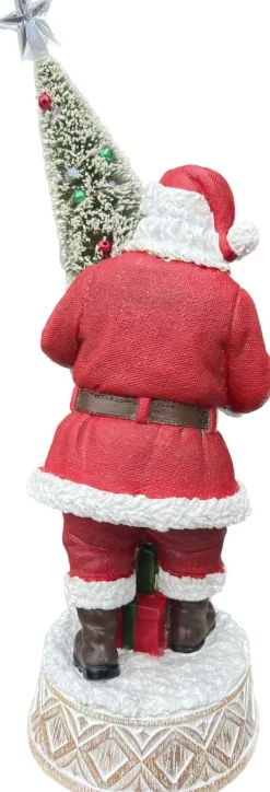 Timstor Kerstbeelden></noscript>Kerstman Met Kerstboom Led 35 Cm Kerstdecoratie Beeld Accessoires
