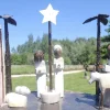 Wereldbeeld Kerststallen>Kerstset, Verschillende Kerstbeelden In Steen En Metaal