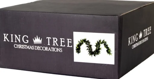 Merkloos Guirlandes>Kerstslinger 'King Tree' – Met Led - Guirlande - Kerstversiering - 270 Cm