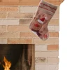 Merkloos Kerstsokken>Kerstsok - Jute - H45 Cm - Met Rendier - Kerstsokken