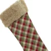Merkloos Kerstsokken>Kerstsok - Ruiten - Hanger - Kerstversiering - Kerstmis - Decoratie