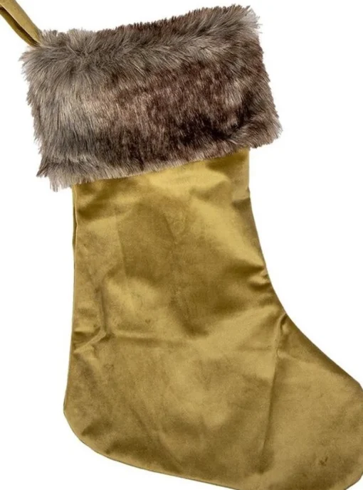 Trendybywave Kerstsokken>Kerstsok Decoratie Kerstsok 30*45 Cm Bruin Synthetisch Kerstsok Hanger Kerst Decoratie