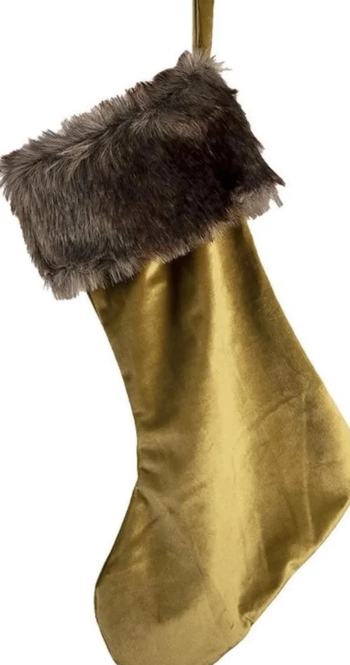 Trendybywave Kerstsokken>Kerstsok Decoratie Kerstsok 30*45 Cm Bruin Synthetisch Kerstsok Hanger Kerst Decoratie